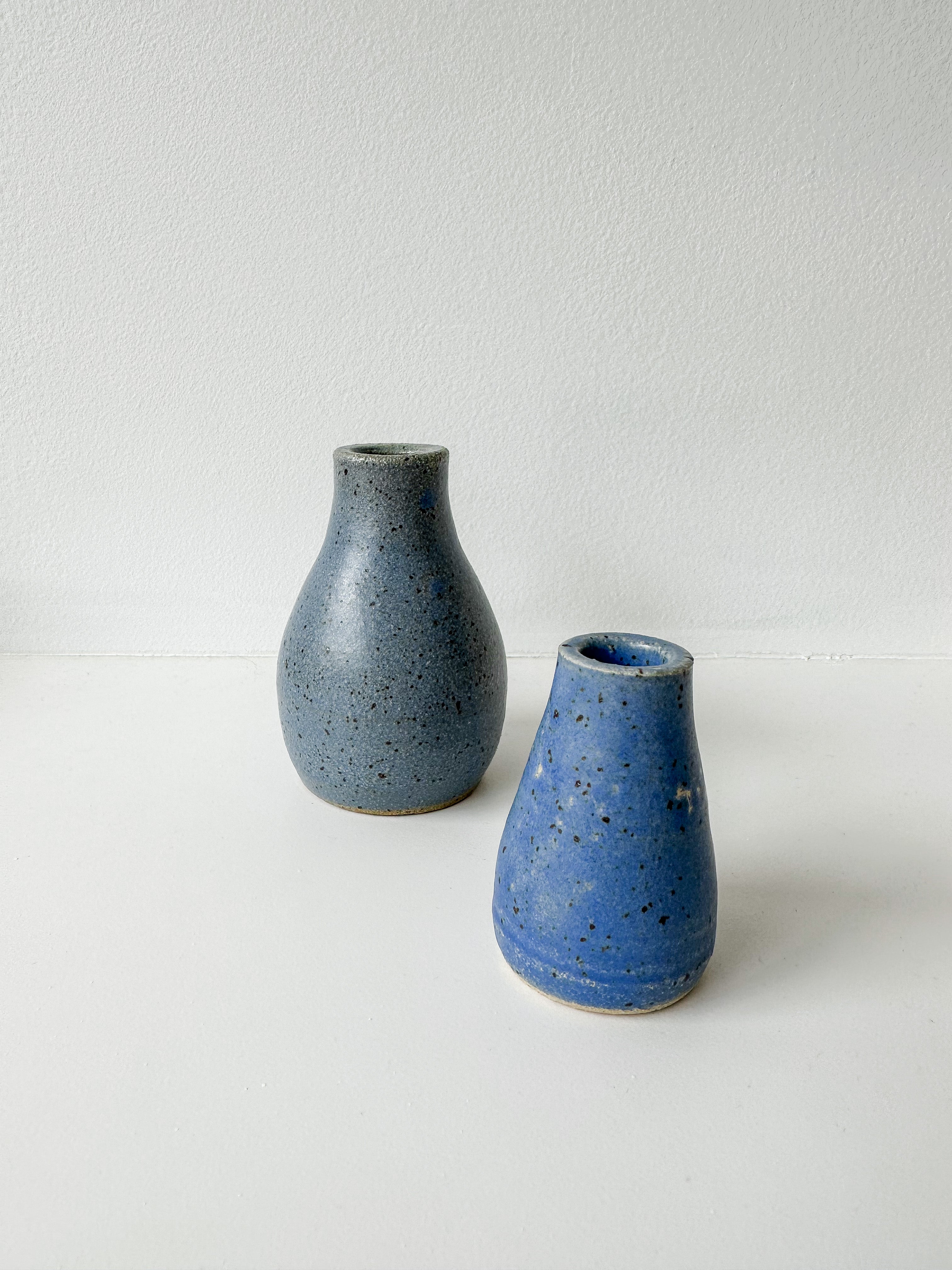 Tiny Speckled Blue Vase