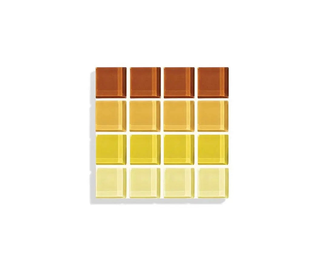 Glass Tile Coaster - Ombre - Mellow Yellow