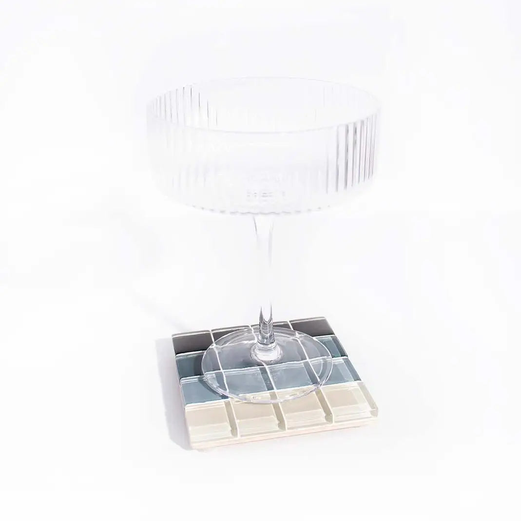 Glass Tile Coaster - Ombre - Midnight City