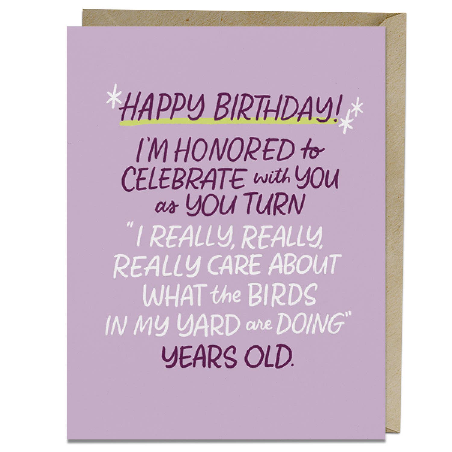 Care About Birds Years Old Birthday Card