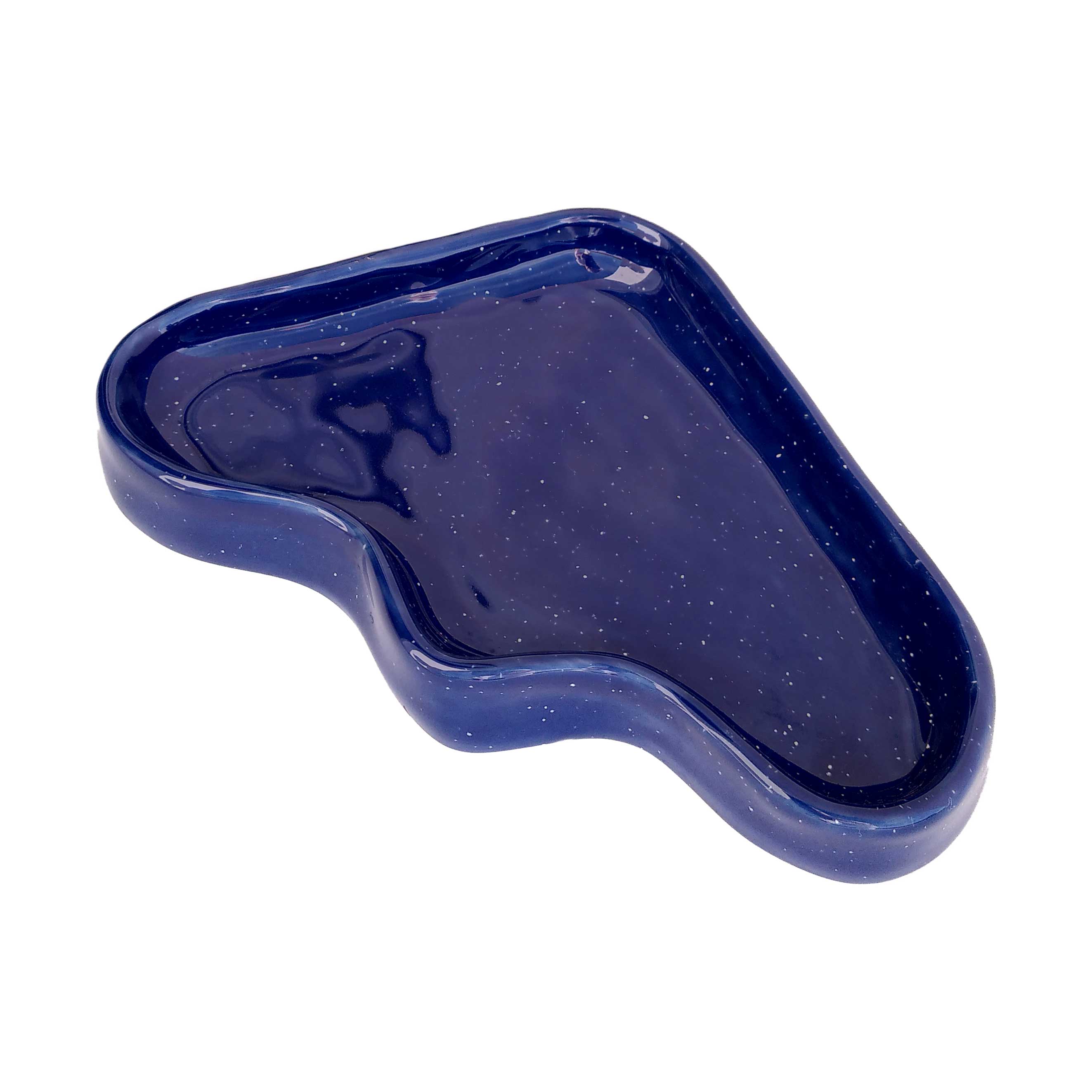 Ceramic Wave Tray - Triangle Blue